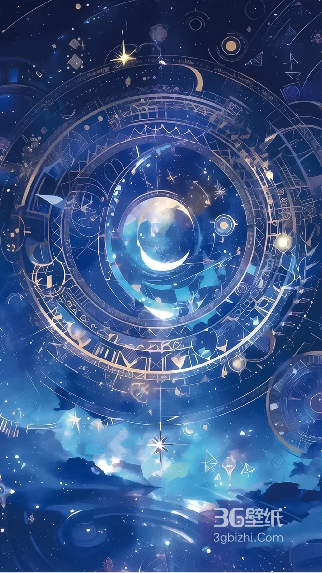 月相星球·星空魔法阵 唯美梦幻风超火手机壁纸1