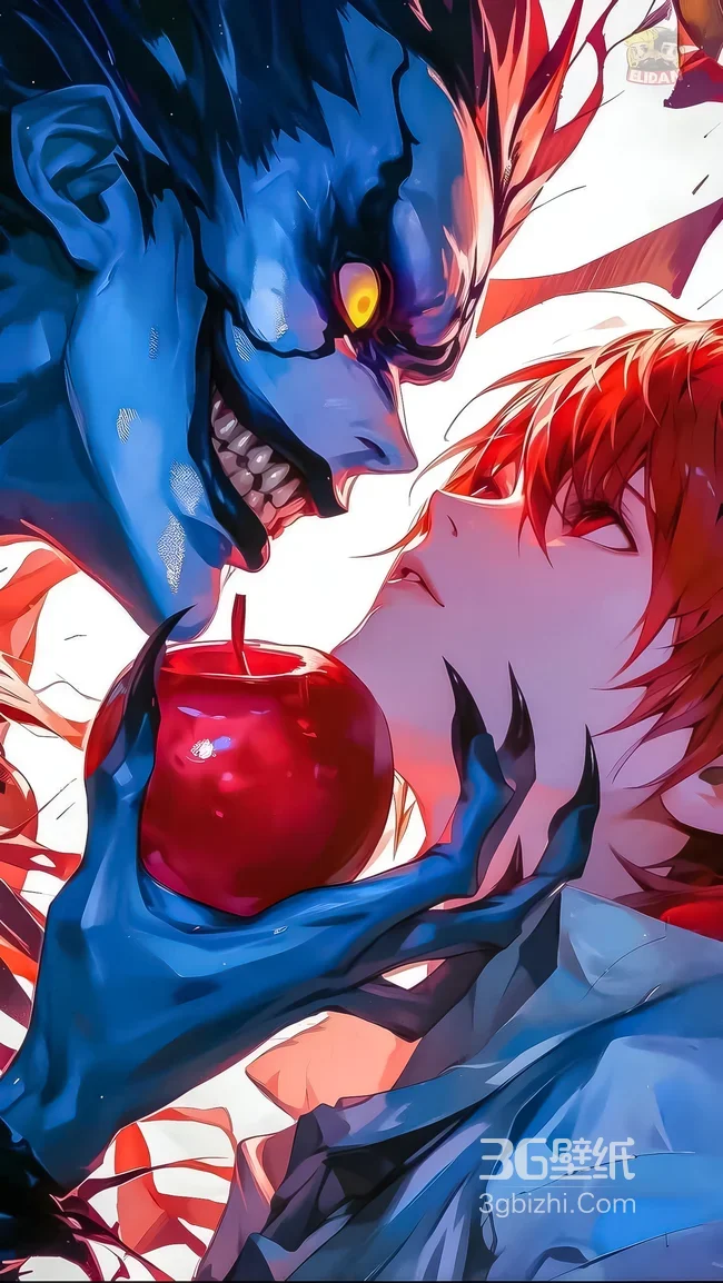 琉克&夜神月·红苹果 暗黑二次元 死亡笔记动漫壁纸1