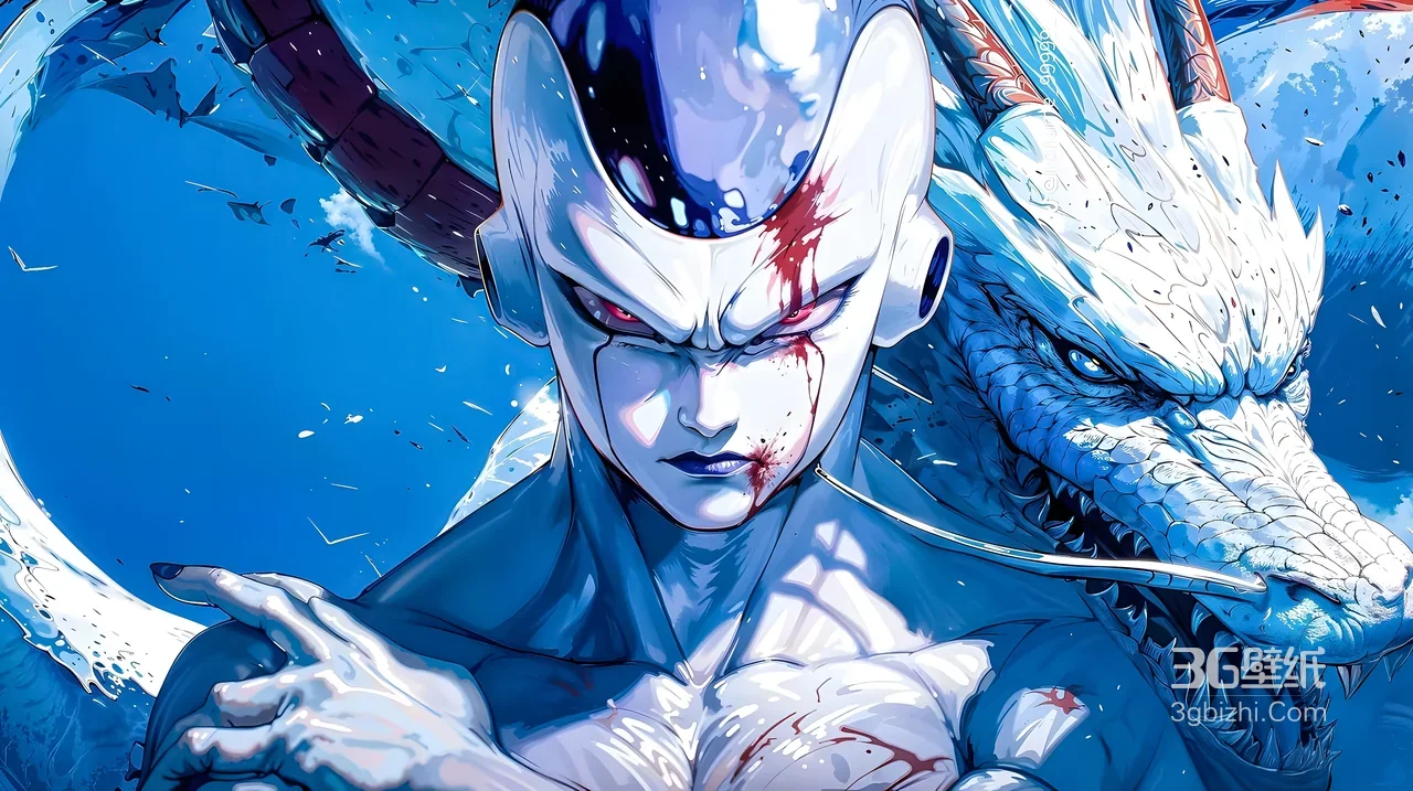 弗利萨·战斗带血 二次元《龙珠》电脑壁纸（高热度：龙珠战斗壁纸）1