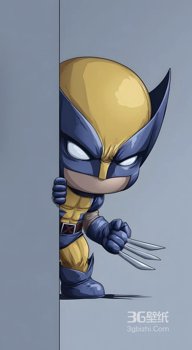 金刚狼·利爪出鞘 Q版卡通风（漫威X战警）超人气手机壁纸1