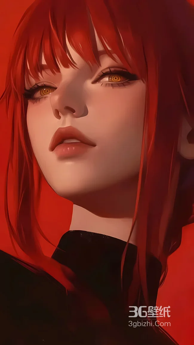 玛奇玛（链锯人）·红发金瞳 写实二次元 高质感动漫壁纸1