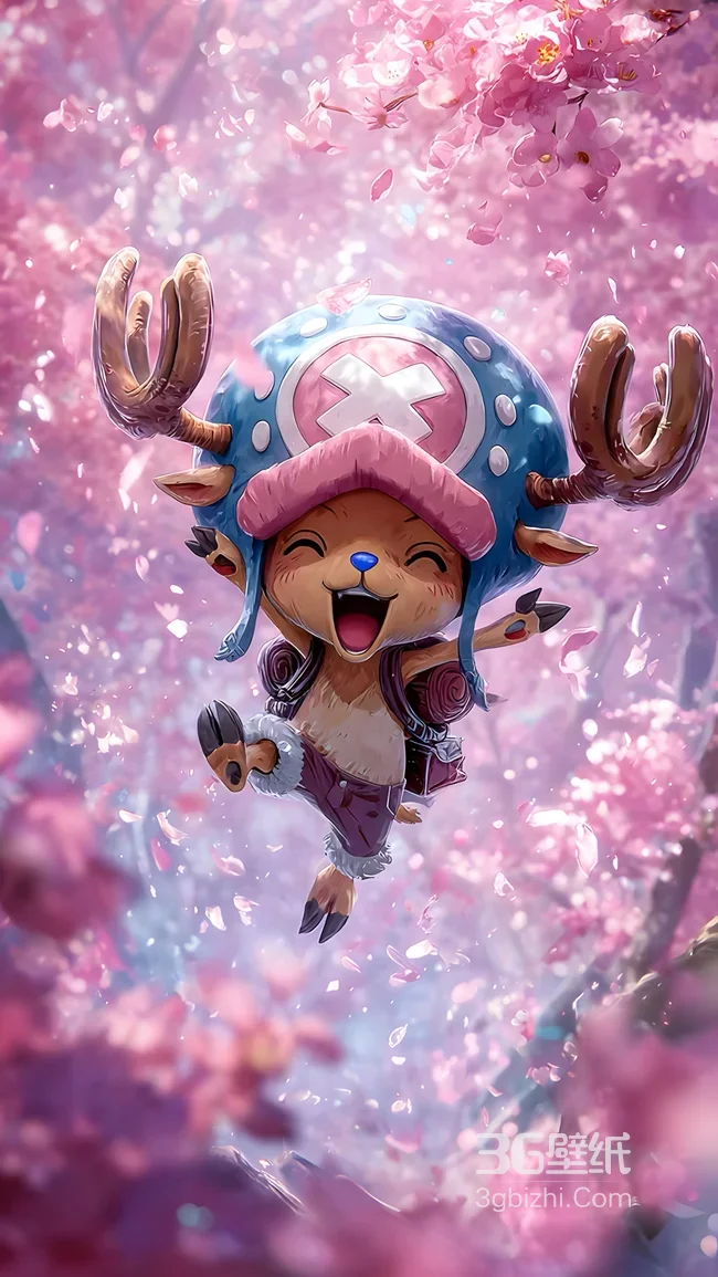 托尼托尼·乔巴 樱花秘境 航海王治愈风手机壁纸1