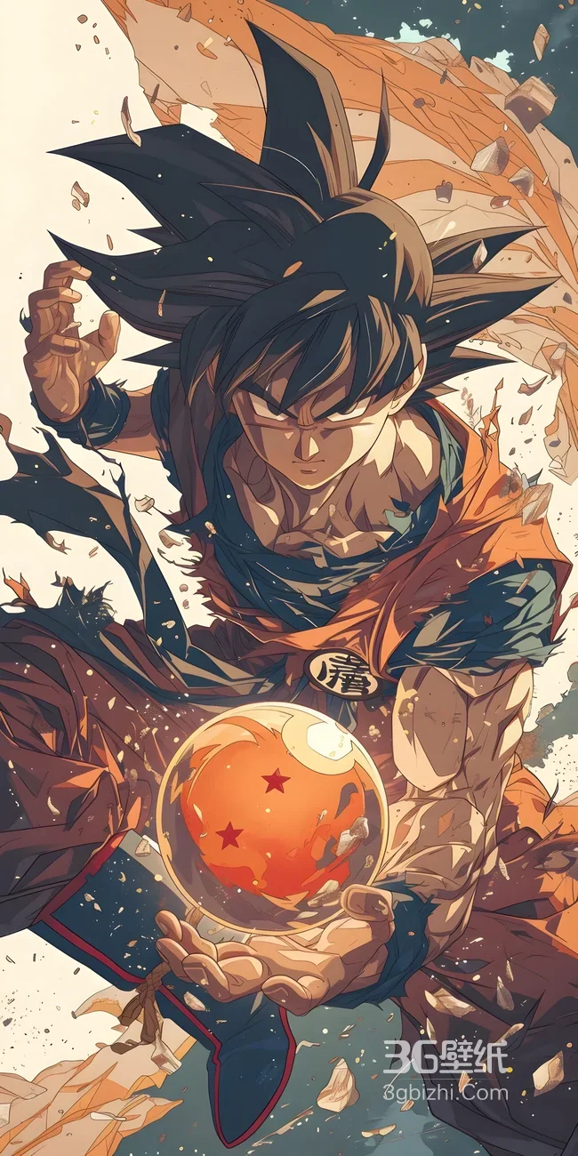孙悟空·龙珠紧握 热血动漫风格 龙珠经典战斗场景手机壁纸1