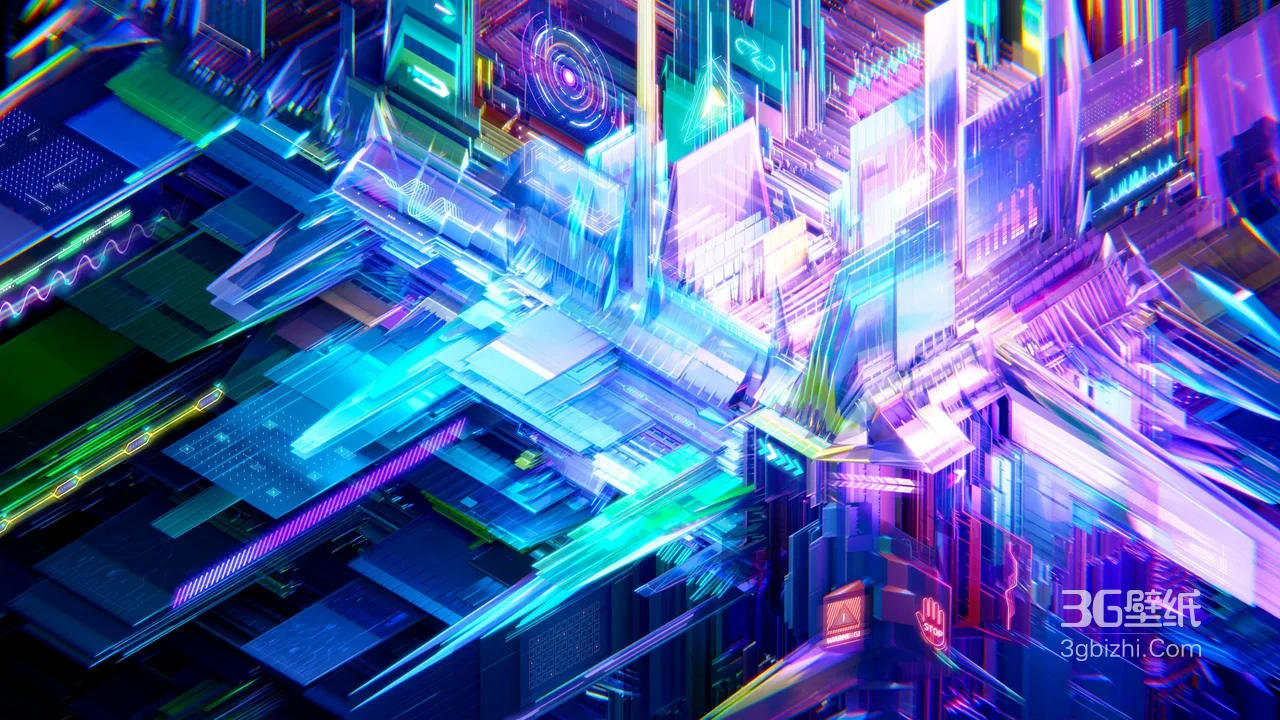 赛博朋克未来都市·霓虹科技感 高人气电脑桌面背景1