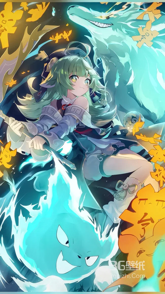 藿藿·驭灵执杖 原神国漫二次元风手机壁纸热门款1