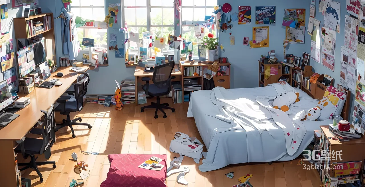少女卧室场景·日系治愈风 热门电脑壁纸1