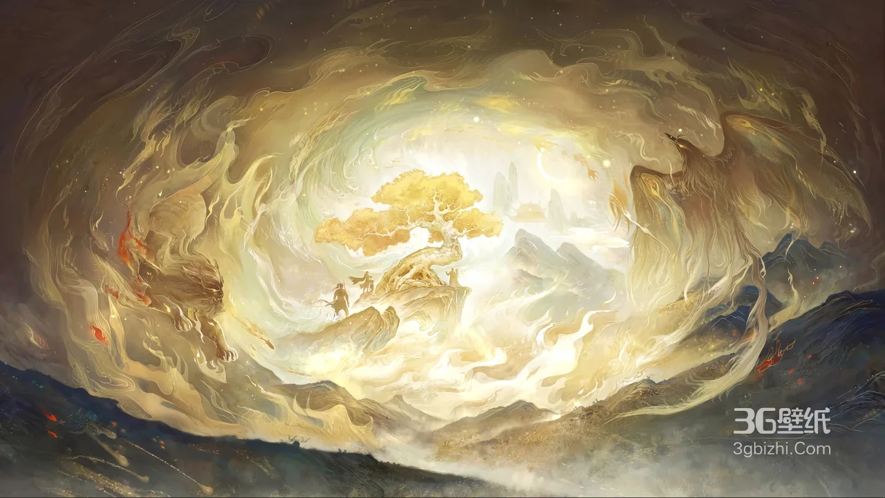 国风神话仙侠场景·神树神兽·仙侠游戏电脑壁纸1