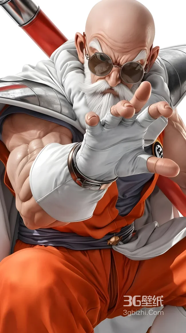 龟仙人·肌肉武道家 写实风龙珠动漫经典角色手机壁纸1