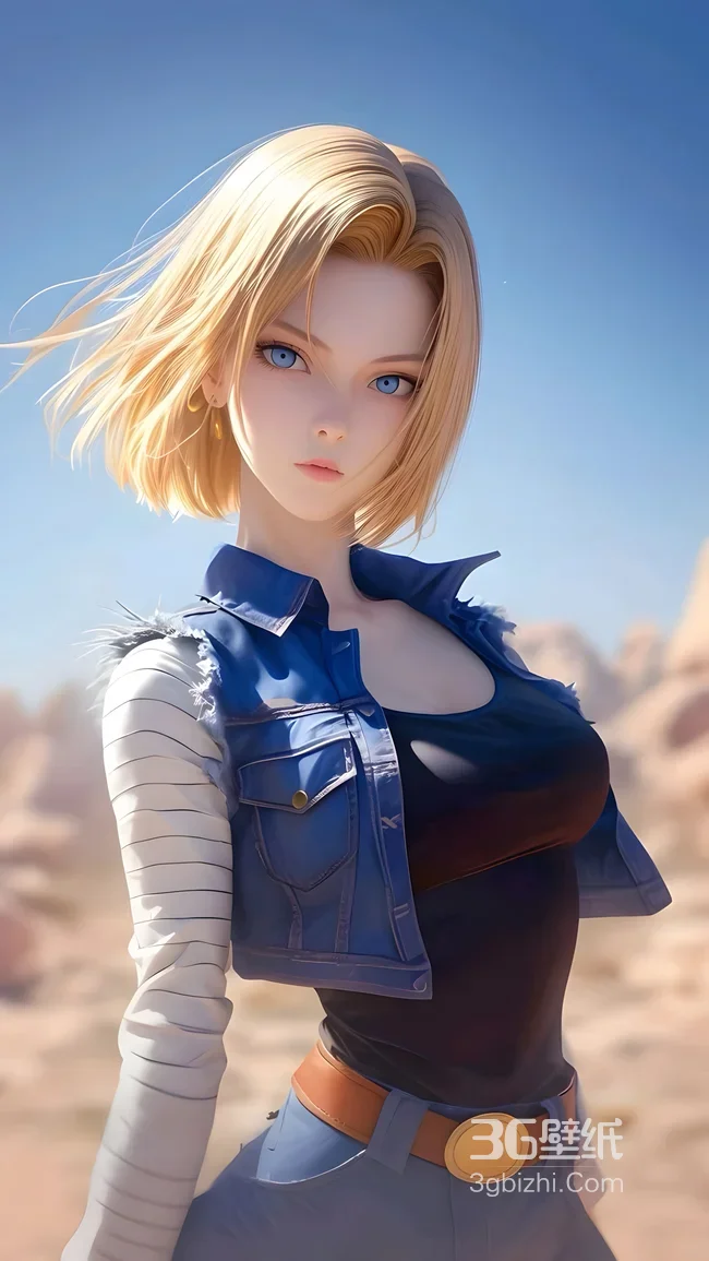 人造人18号·经典造型 写实唯美风龙珠动漫手机壁纸高质感1