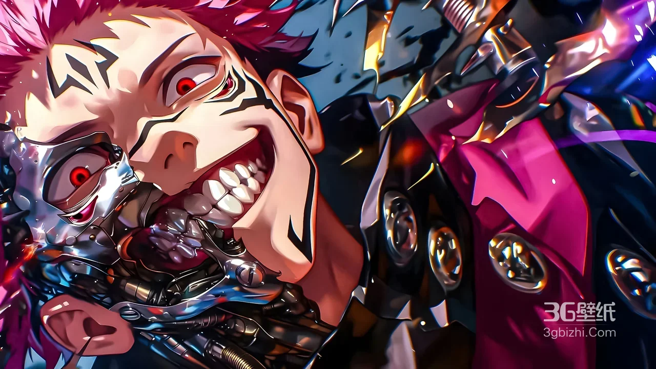 两面宿傩·机械异化 赛博朋克暗黑风咒术回战动漫壁纸1