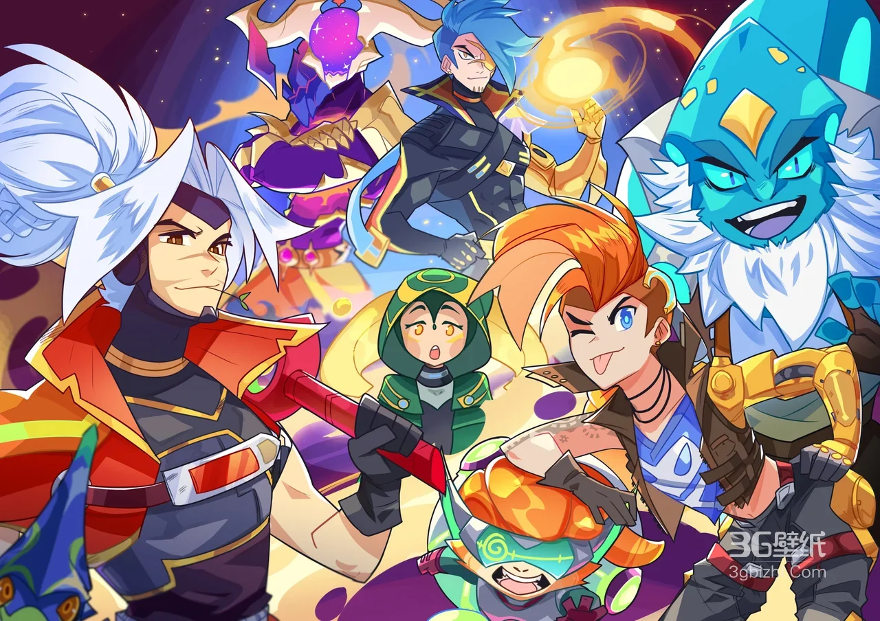 多元游戏角色群像 二次元热血风 冒险宽屏电脑壁纸1