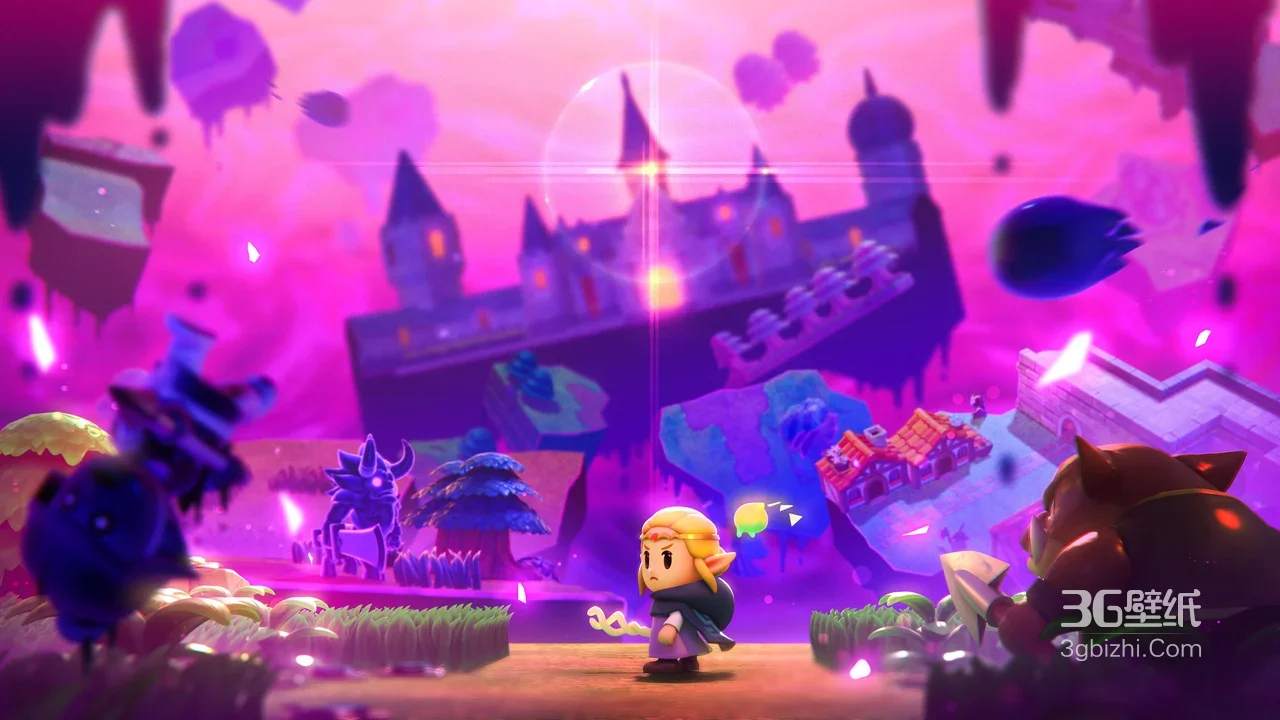 Q版塞尔达·魔法冒险 奇幻风《塞尔达传说》游戏场景壁纸1