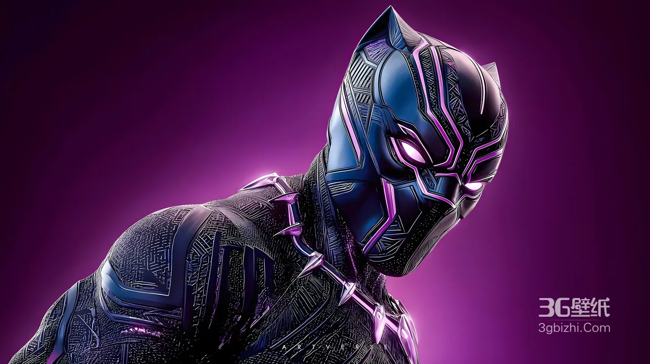 漫威影视黑豹·特查拉振金战衣（科技暗黑）超英宽屏壁纸1