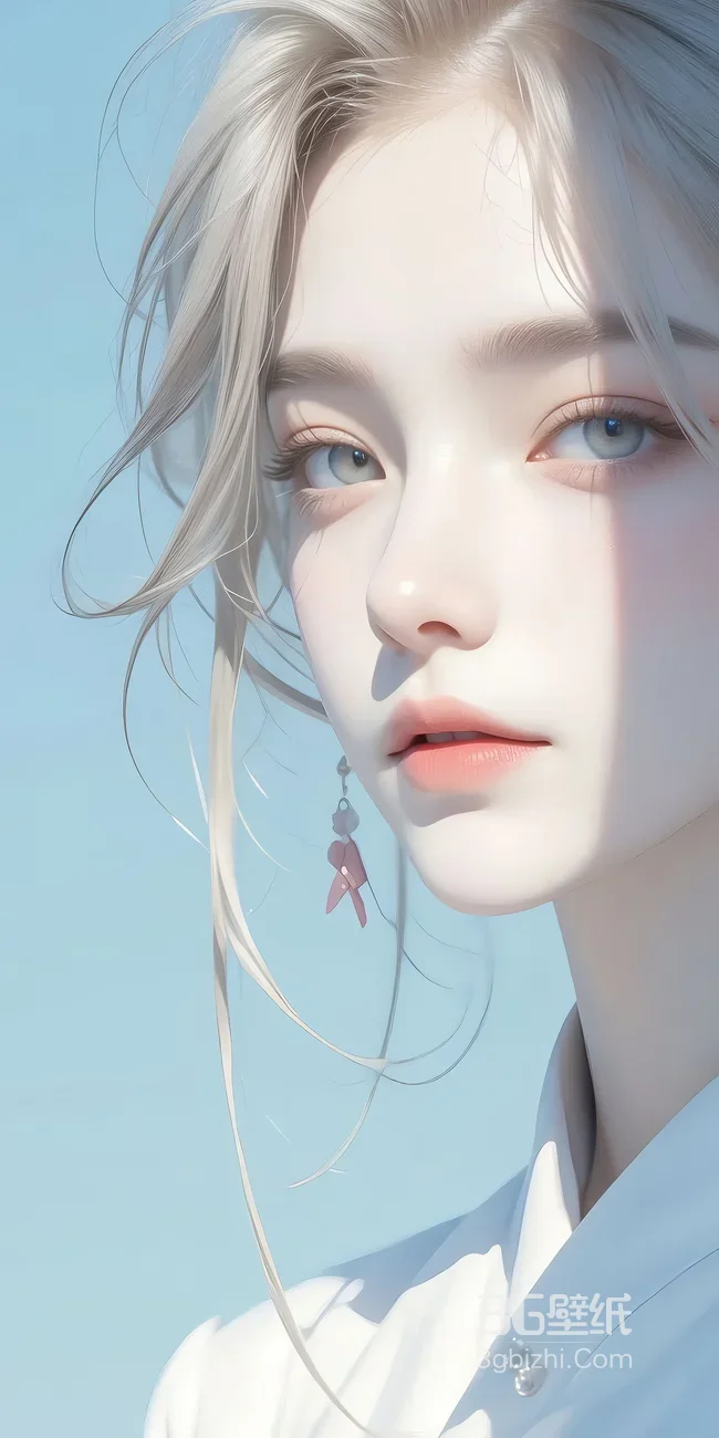 银发少女·唯美清新风 AI绘制 高质感竖屏壁纸1