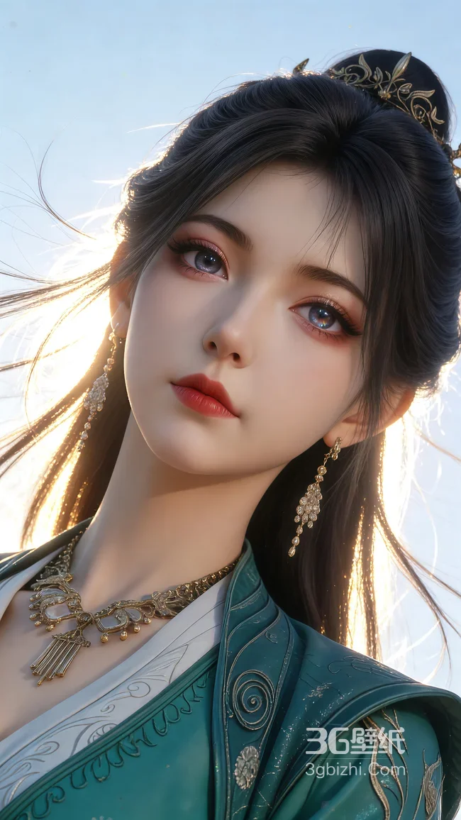 古风女子·青衫慕沛灵 国风唯美仙侠风手机壁纸1