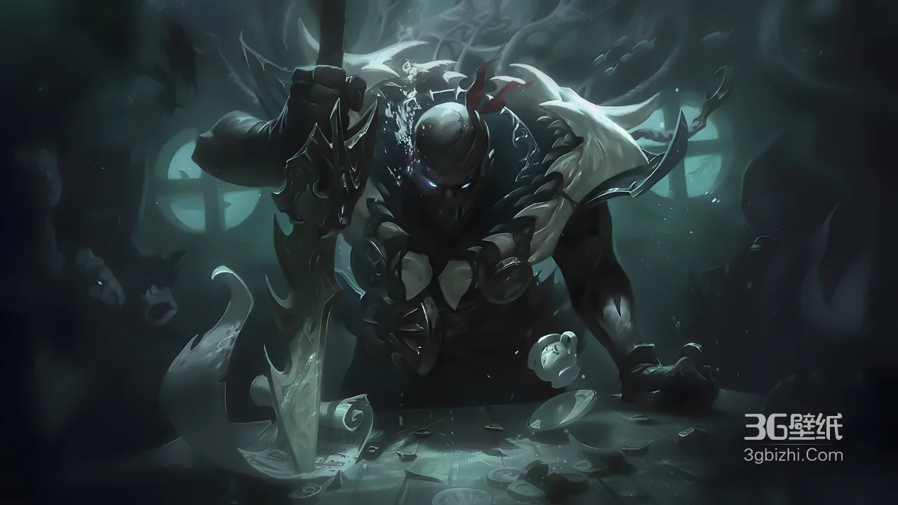 派克·深海猎杀 暗黑风《英雄联盟》宽屏电脑壁纸1