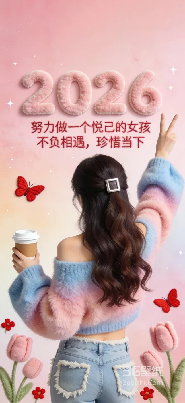 2026励志女孩背影·唯美治愈风 珍惜当下壁纸1