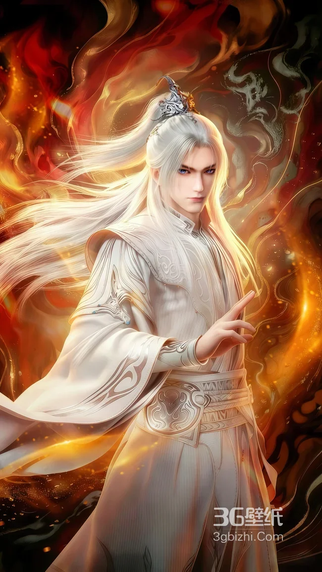 王林问鼎皮肤·火焰流光国漫风 玄幻手机壁纸1