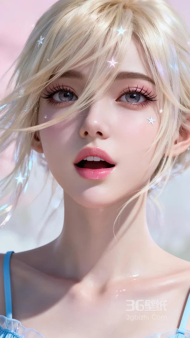 金发星光少女·唯美梦幻风 AI绘制手机壁纸（高热度：梦幻少女壁纸）1