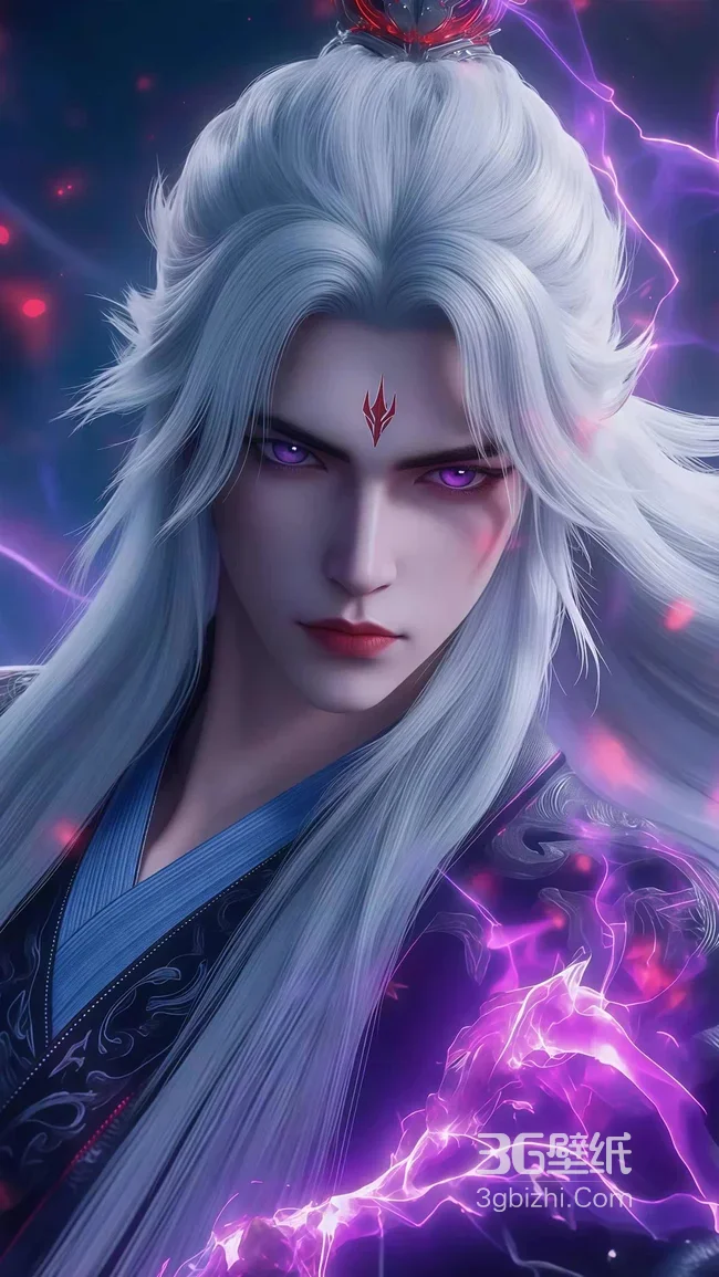 动漫仙逆角色·王林·紫电萦绕 国漫玄幻超燃手机壁纸1