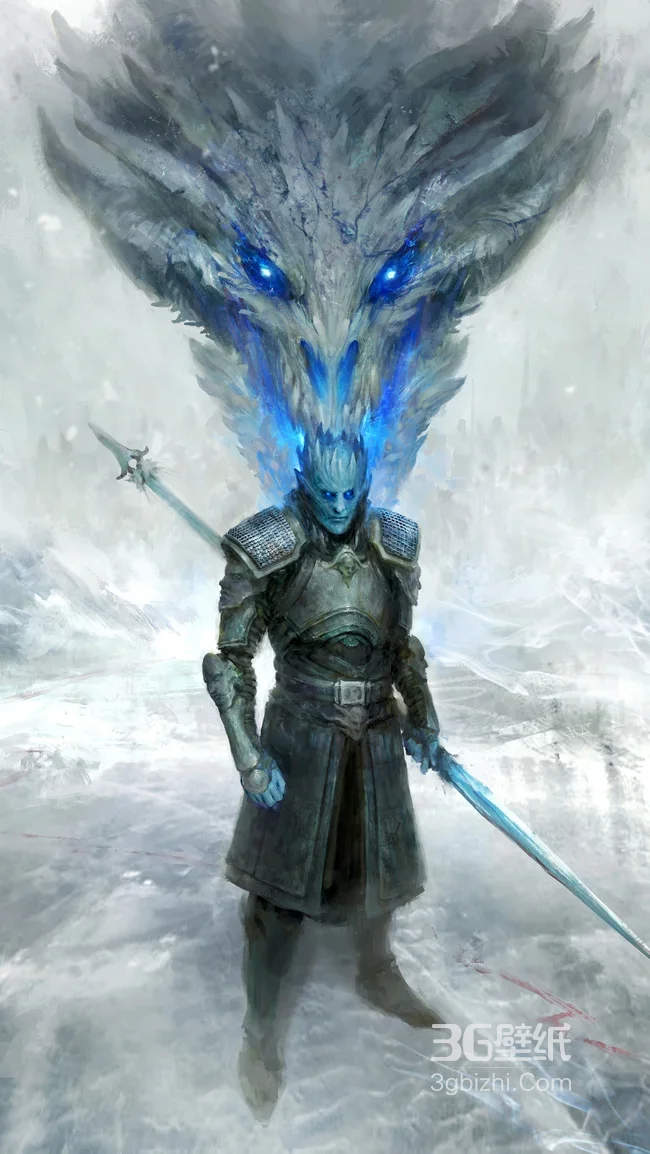 冰系战士·冰龙附身 暗黑奇幻游戏风冷峻魔幻壁纸1