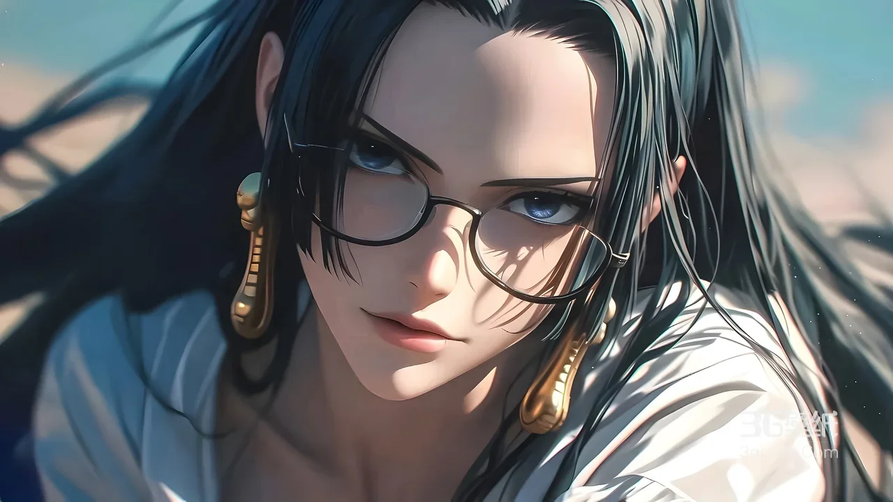 波雅·汉库克·眼镜造型 写实风海贼王电脑壁纸 超高清角色壁纸1