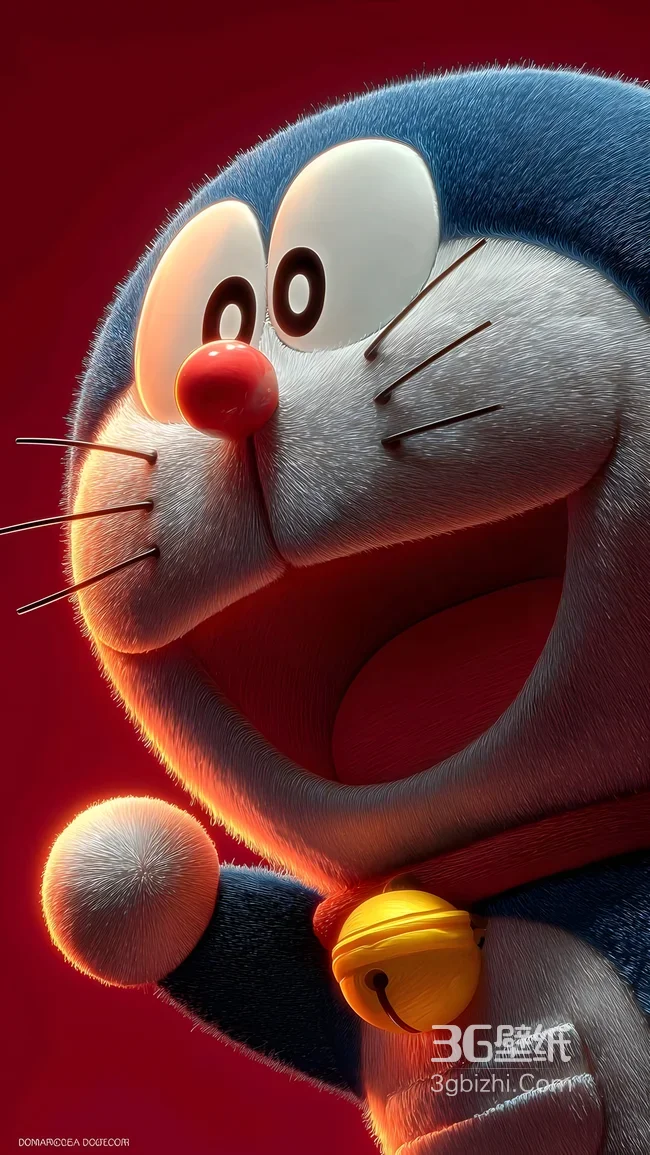 哆啦A梦·毛绒写实风 动漫《哆啦A梦》治愈手机壁纸1