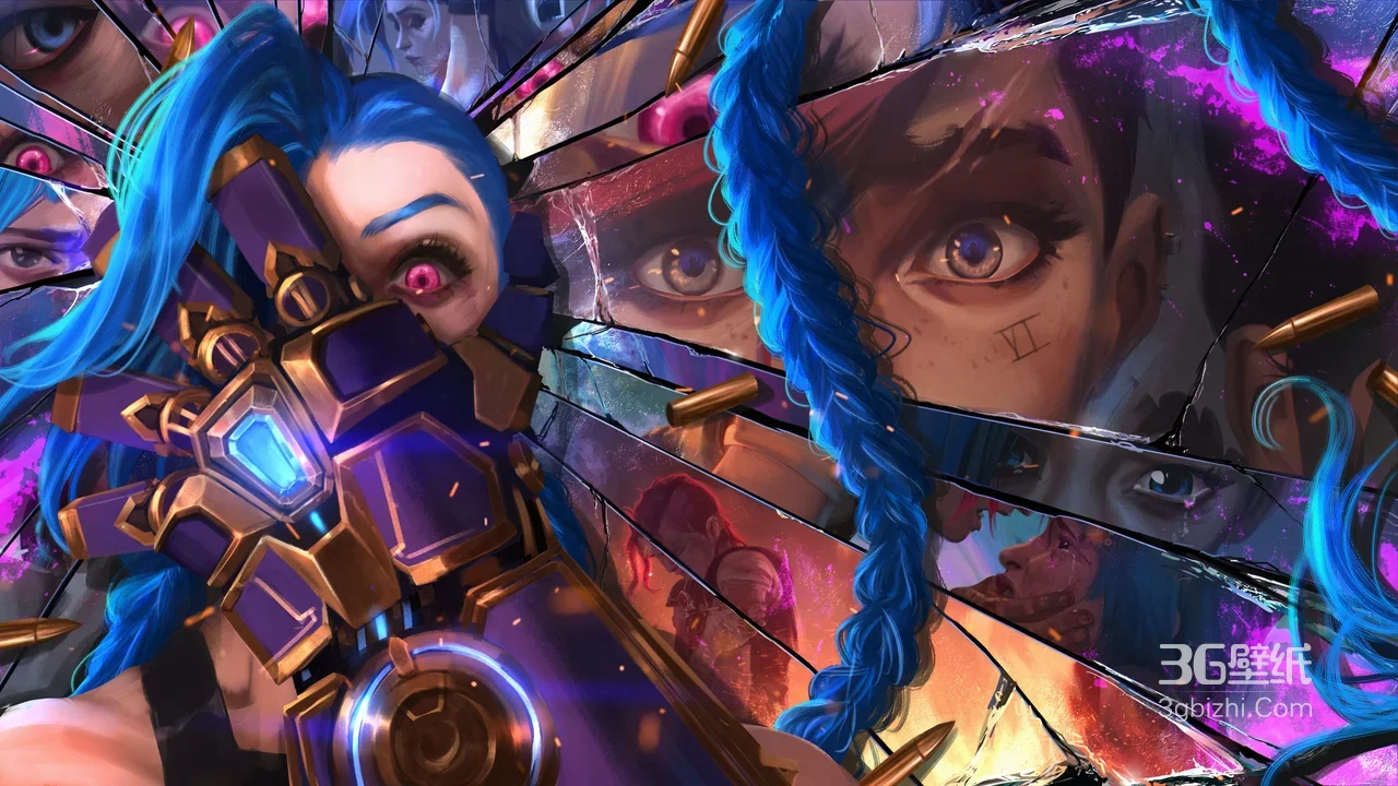 金克丝·暴走火炮 游戏风 英雄联盟双城之战 高燃电脑壁纸1