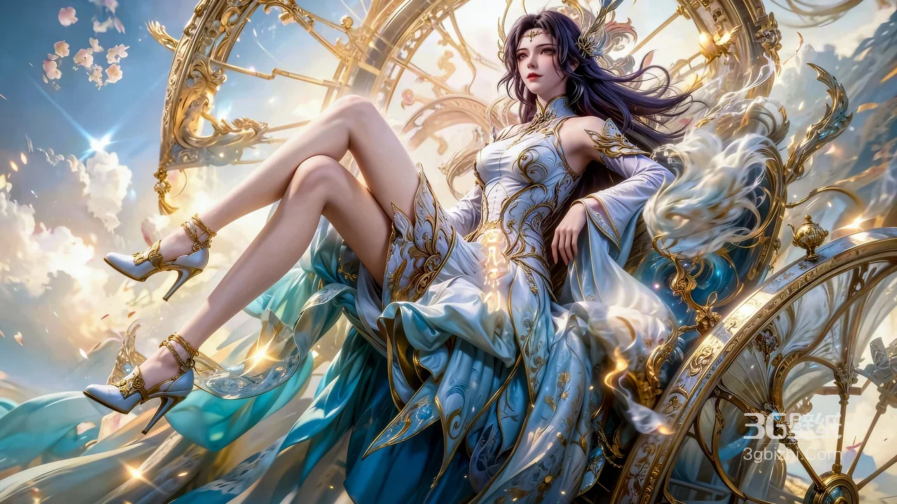 国风奇幻女神·鎏金华服仙驾 唯美仙侠电脑壁纸1