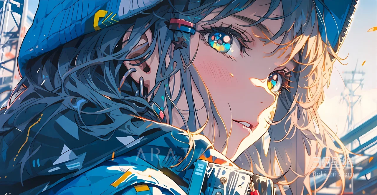 赛博机械风二次元少女·机械服饰 宽屏车机电脑壁纸 ###1