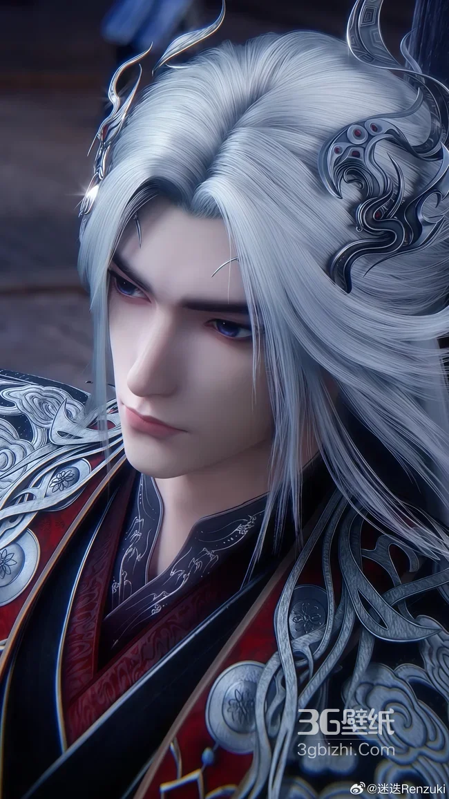 银发古风美男王林·国风玄幻 国漫《仙逆》冷峻角色高人气壁纸1