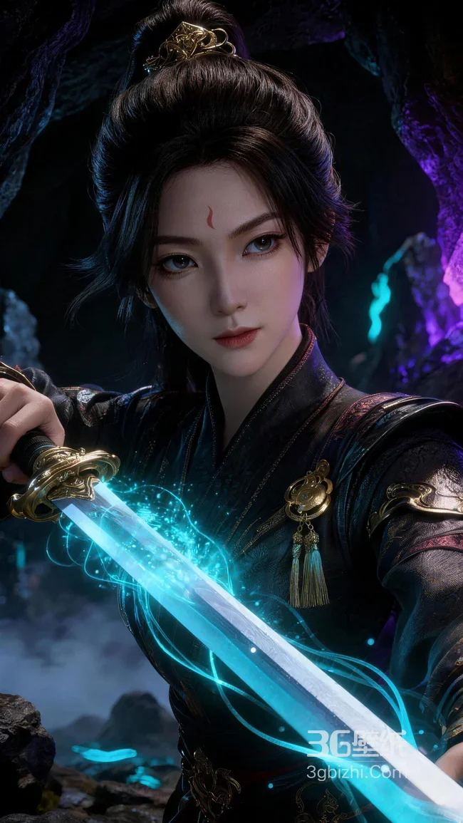 温天仁侍女·蓝光灵剑 国风玄幻武侠壁纸1