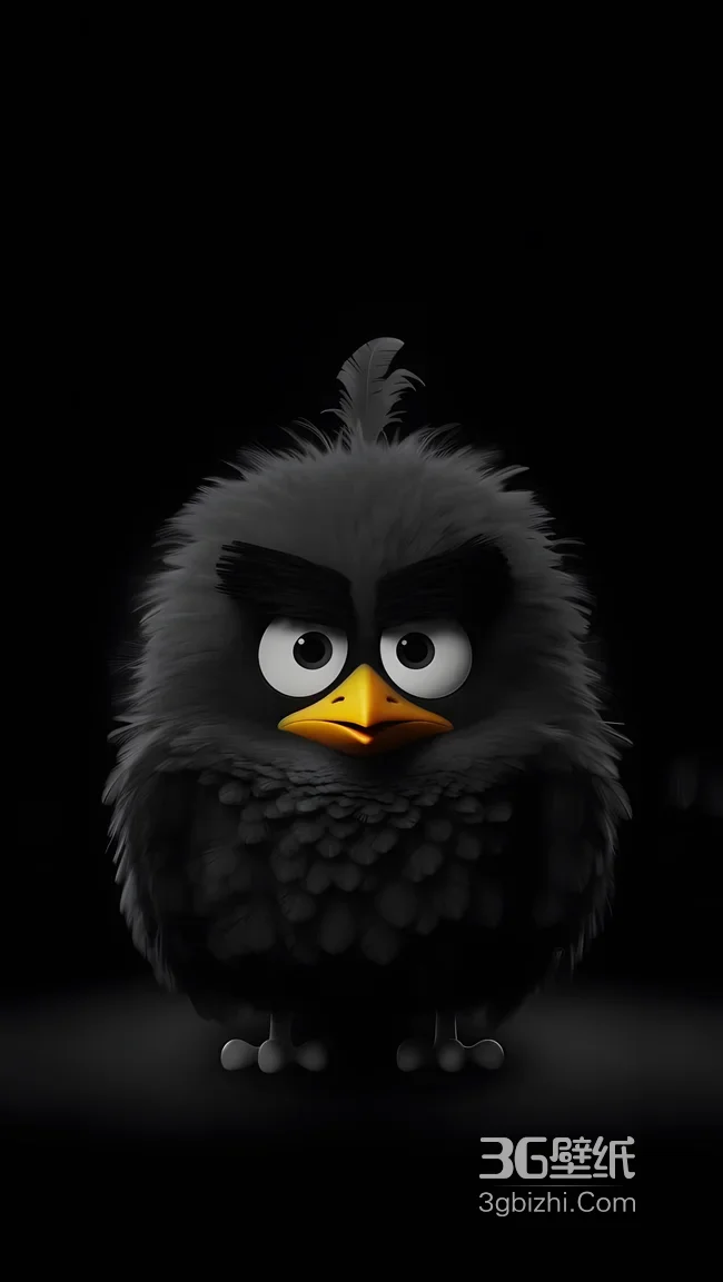 愤怒的小鸟黑色幼崽·暗黑萌系 热门卡通手机壁纸1