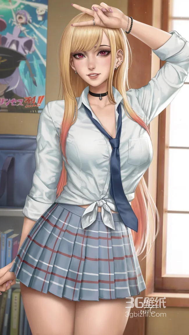 喜多川海梦·JK制服写实风 更衣人偶二次元手机壁纸1