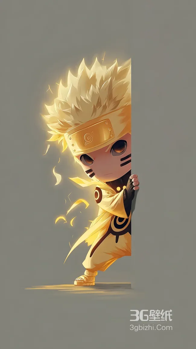 漩涡鸣人·九尾金身 Q版萌系火影忍者动漫壁纸1