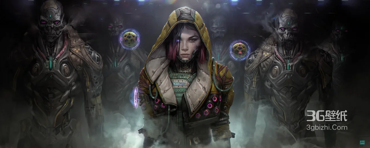 赛博朋克机械少女·暗黑未来风 游戏概念电脑壁纸精选1