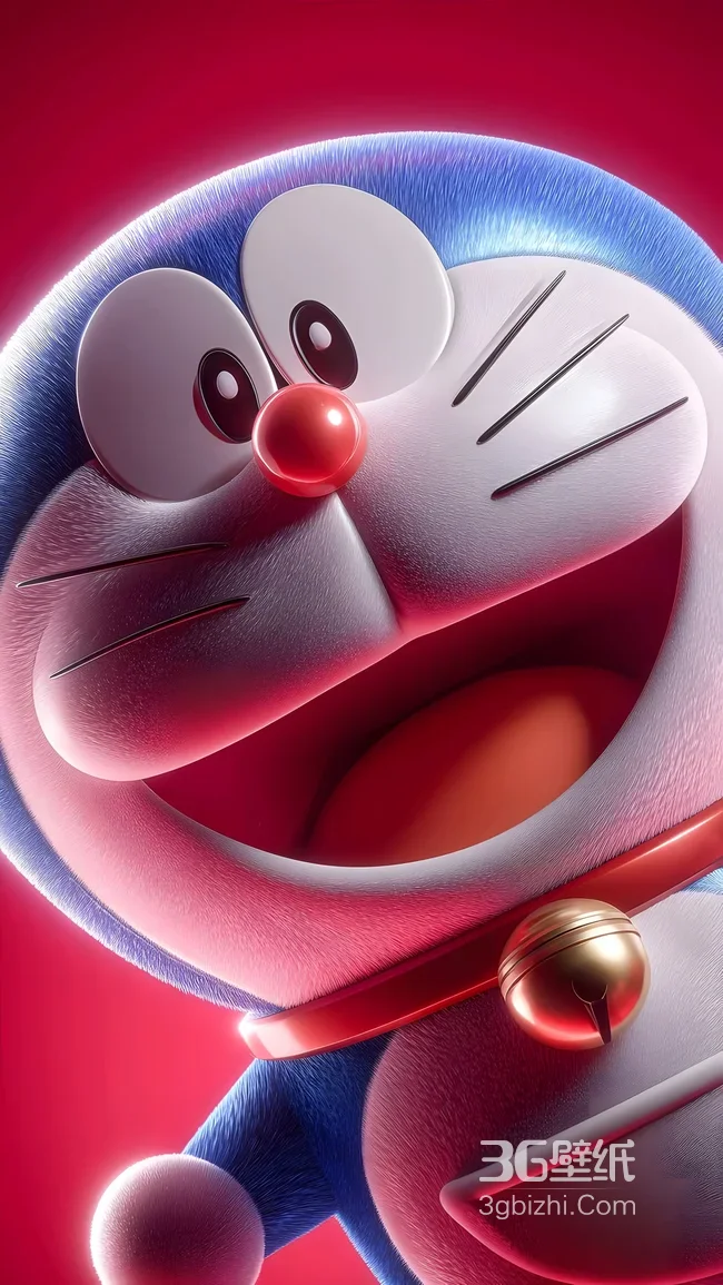 哆啦A梦·开怀大笑 3D拟真动漫宠物治愈风壁纸1