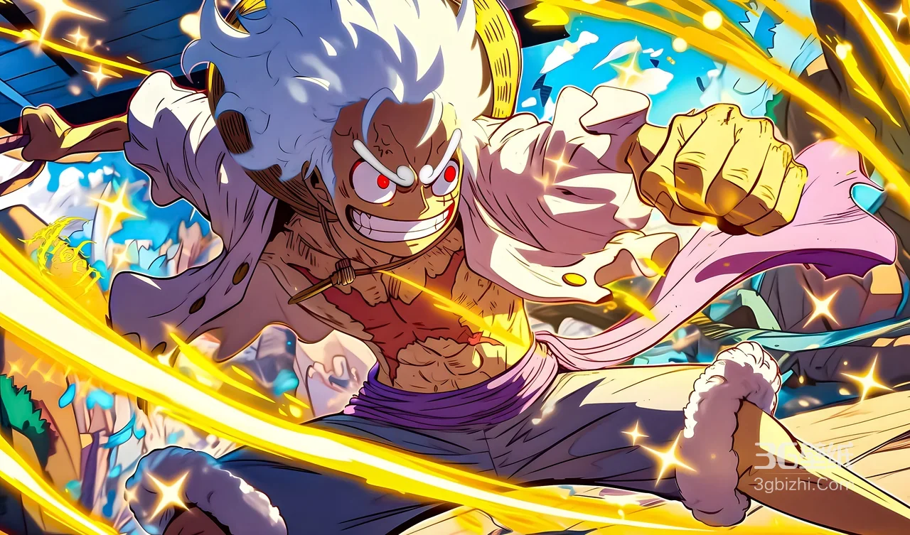 蒙奇·D·路飞·尼卡形态 热血动漫风 海贼王战斗特效壁纸1