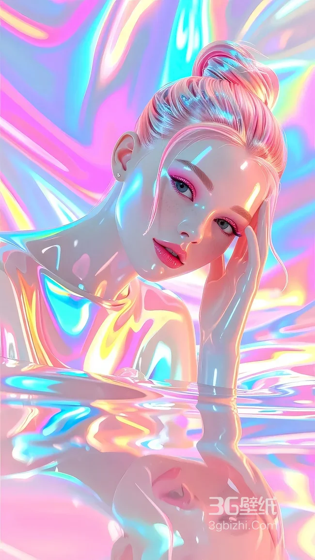 炫彩拟人少女·赛博朋克风 潮流手机壁纸优选1