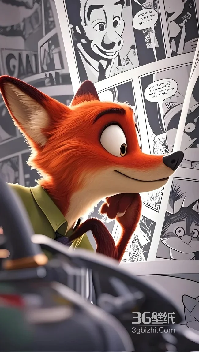 尼克·王尔德·卡通拟人风（疯狂动物城）动漫角色壁纸1
