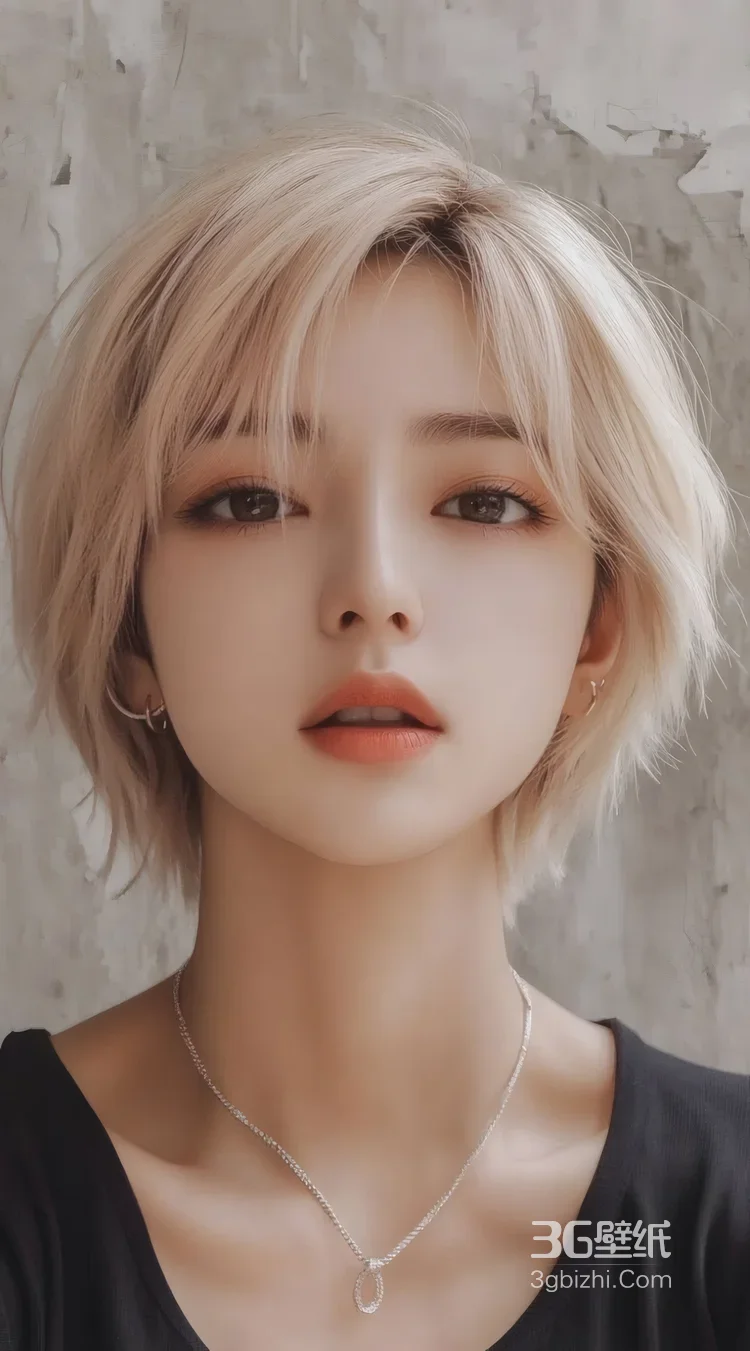 银发短发精致女性短发造型参考·写实唯美风·艺术写真图片大全8