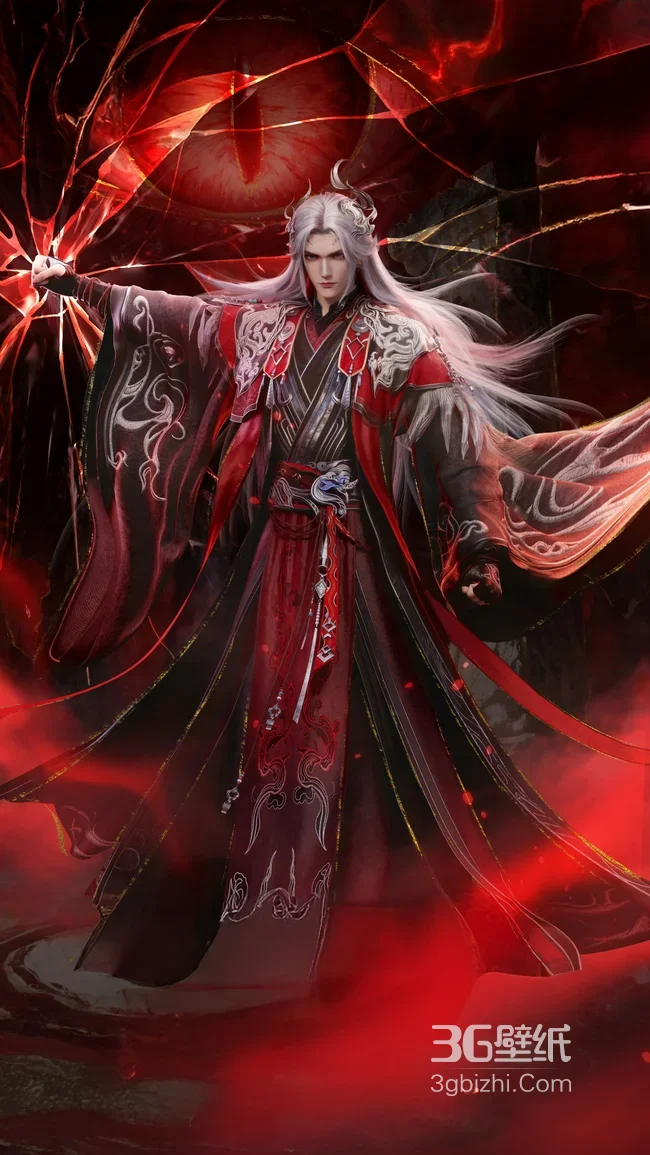 古风霸气帅哥·王林·红黑华服暗黑国风国漫超燃壁纸1