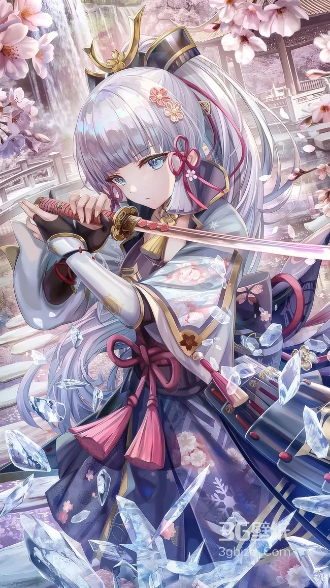 神里绫华·持剑樱境 日式唯美原神游戏壁纸1