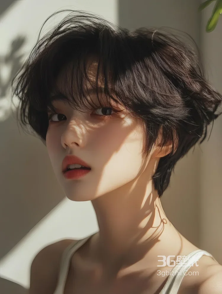 银发短发精致女性短发造型参考·写实唯美风·艺术写真图片大全7