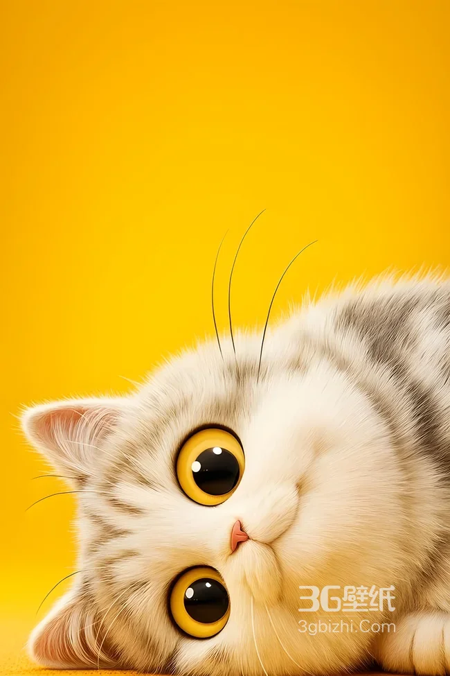 软萌大眼猫咪·治愈感 萌系宠物手机壁纸1