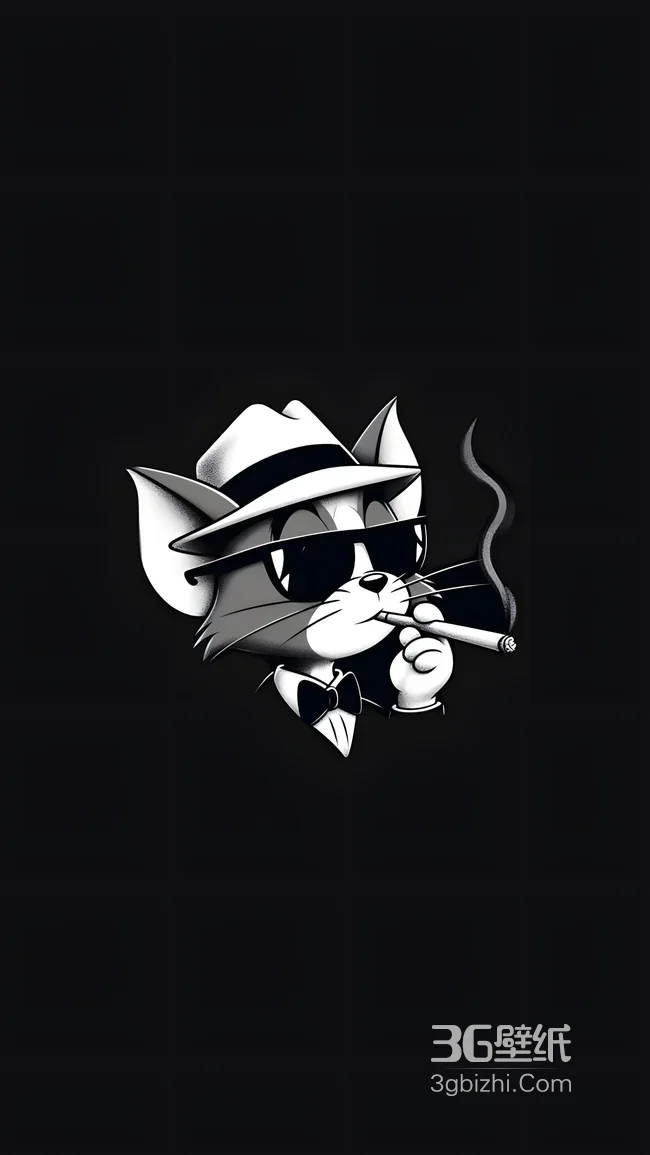 汤姆猫·黑帮大佬 暗黑国漫《猫和老鼠》手机壁纸1