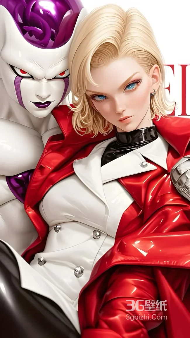 弗利萨&人造人18号 写实动漫风龙珠同人 高质感手机壁纸1