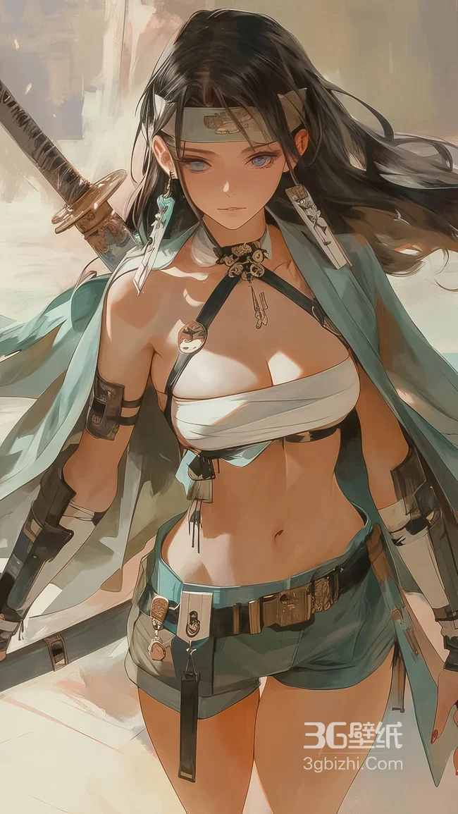 古风女武士·佩刀飒爽 唯美武侠风手机壁纸（高热度：古风女武士壁纸）1