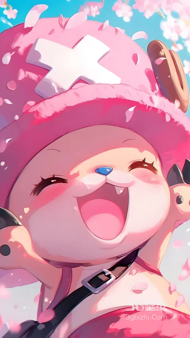 托尼托尼·乔巴·樱花笑颜 二次元航海王治愈系萌壁纸1