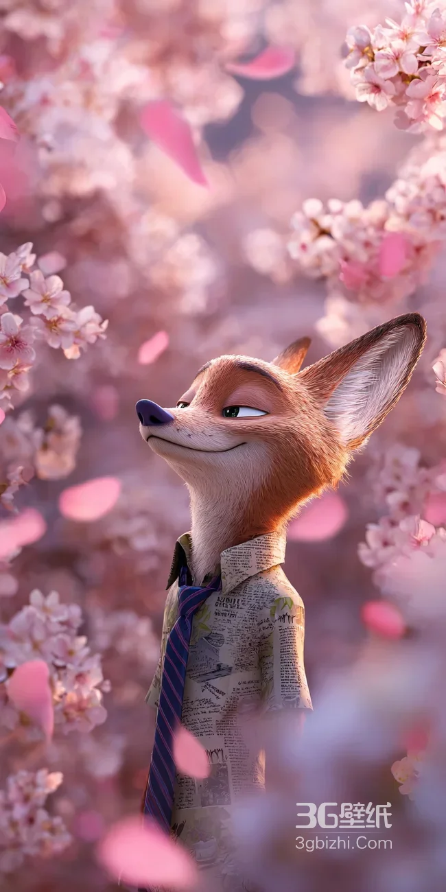 尼克·王尔德 樱花落舞唯美风 热门动画角色壁纸1